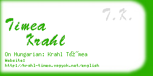 timea krahl business card